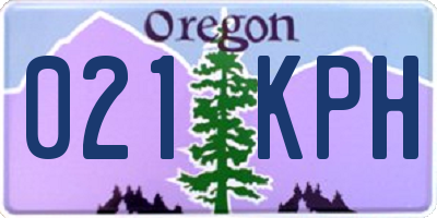 OR license plate 021KPH