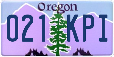 OR license plate 021KPI