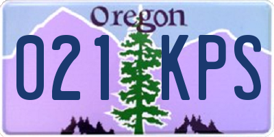 OR license plate 021KPS