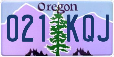 OR license plate 021KQJ