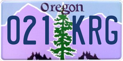 OR license plate 021KRG