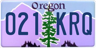 OR license plate 021KRQ