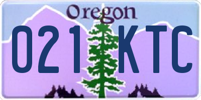 OR license plate 021KTC