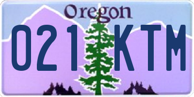 OR license plate 021KTM