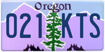 OR license plate 021KTS
