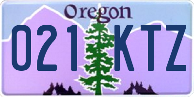OR license plate 021KTZ