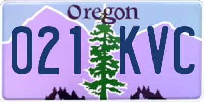 OR license plate 021KVC
