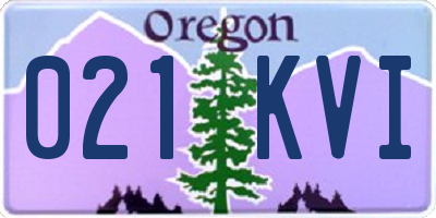 OR license plate 021KVI
