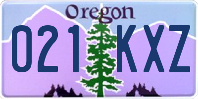 OR license plate 021KXZ