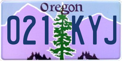 OR license plate 021KYJ