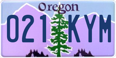 OR license plate 021KYM