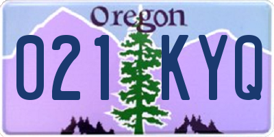 OR license plate 021KYQ