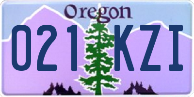 OR license plate 021KZI