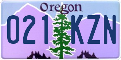 OR license plate 021KZN