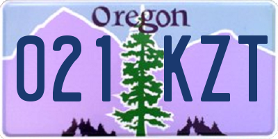 OR license plate 021KZT