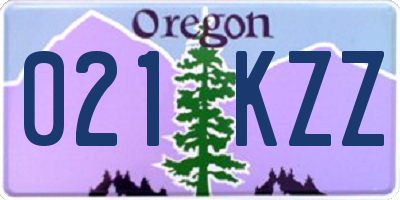 OR license plate 021KZZ