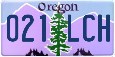 OR license plate 021LCH