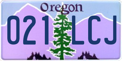 OR license plate 021LCJ