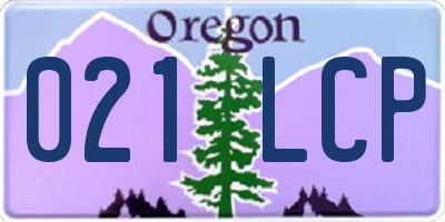 OR license plate 021LCP