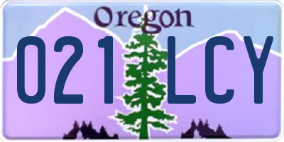 OR license plate 021LCY