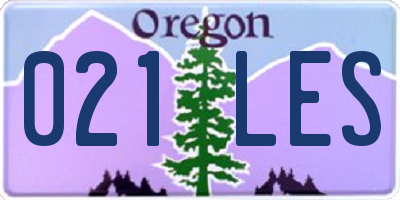 OR license plate 021LES