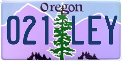 OR license plate 021LEY