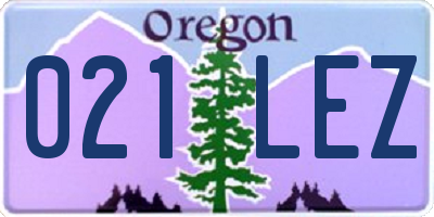 OR license plate 021LEZ