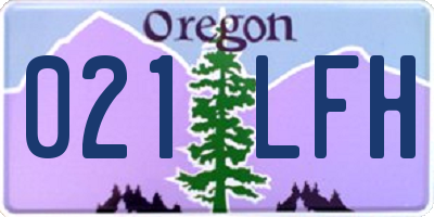 OR license plate 021LFH