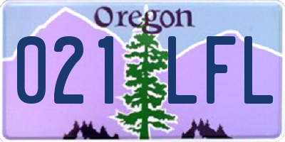 OR license plate 021LFL