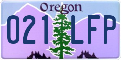 OR license plate 021LFP