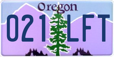 OR license plate 021LFT