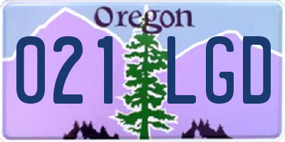 OR license plate 021LGD