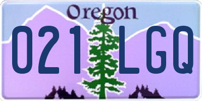 OR license plate 021LGQ
