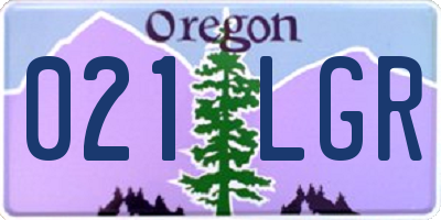 OR license plate 021LGR