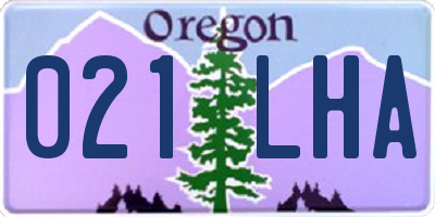 OR license plate 021LHA