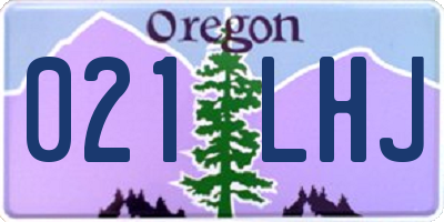 OR license plate 021LHJ