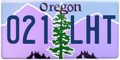 OR license plate 021LHT