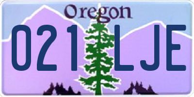 OR license plate 021LJE