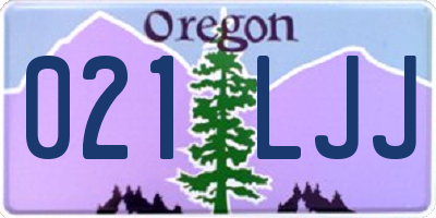 OR license plate 021LJJ