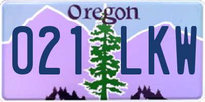 OR license plate 021LKW