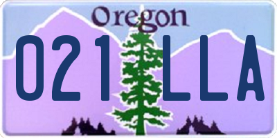 OR license plate 021LLA