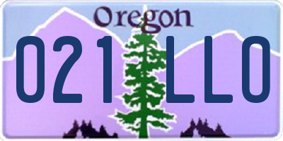 OR license plate 021LLO