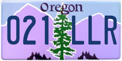 OR license plate 021LLR