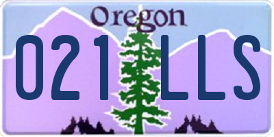 OR license plate 021LLS
