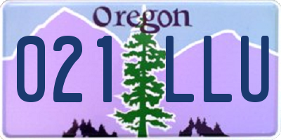 OR license plate 021LLU
