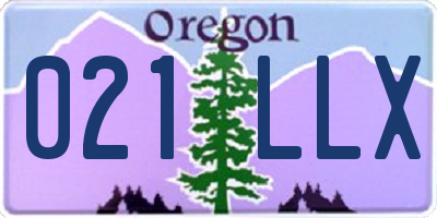 OR license plate 021LLX