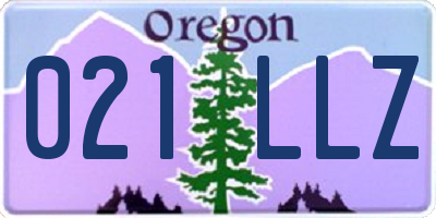OR license plate 021LLZ