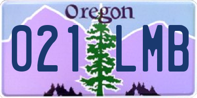 OR license plate 021LMB