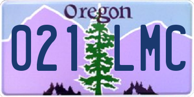 OR license plate 021LMC