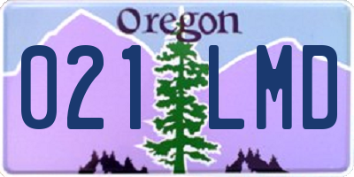OR license plate 021LMD